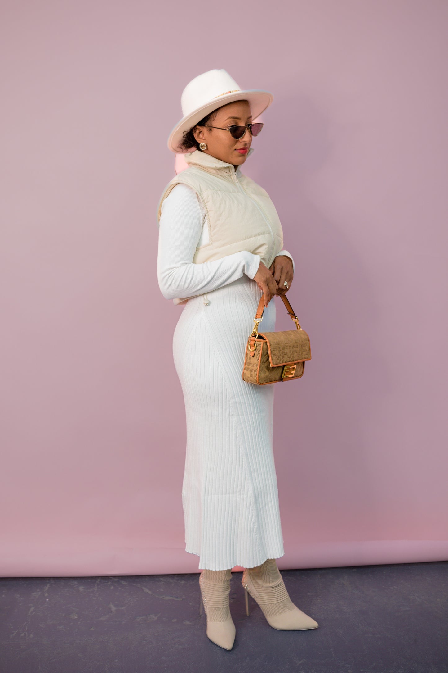 Sara Turtle Neck Midi Dress