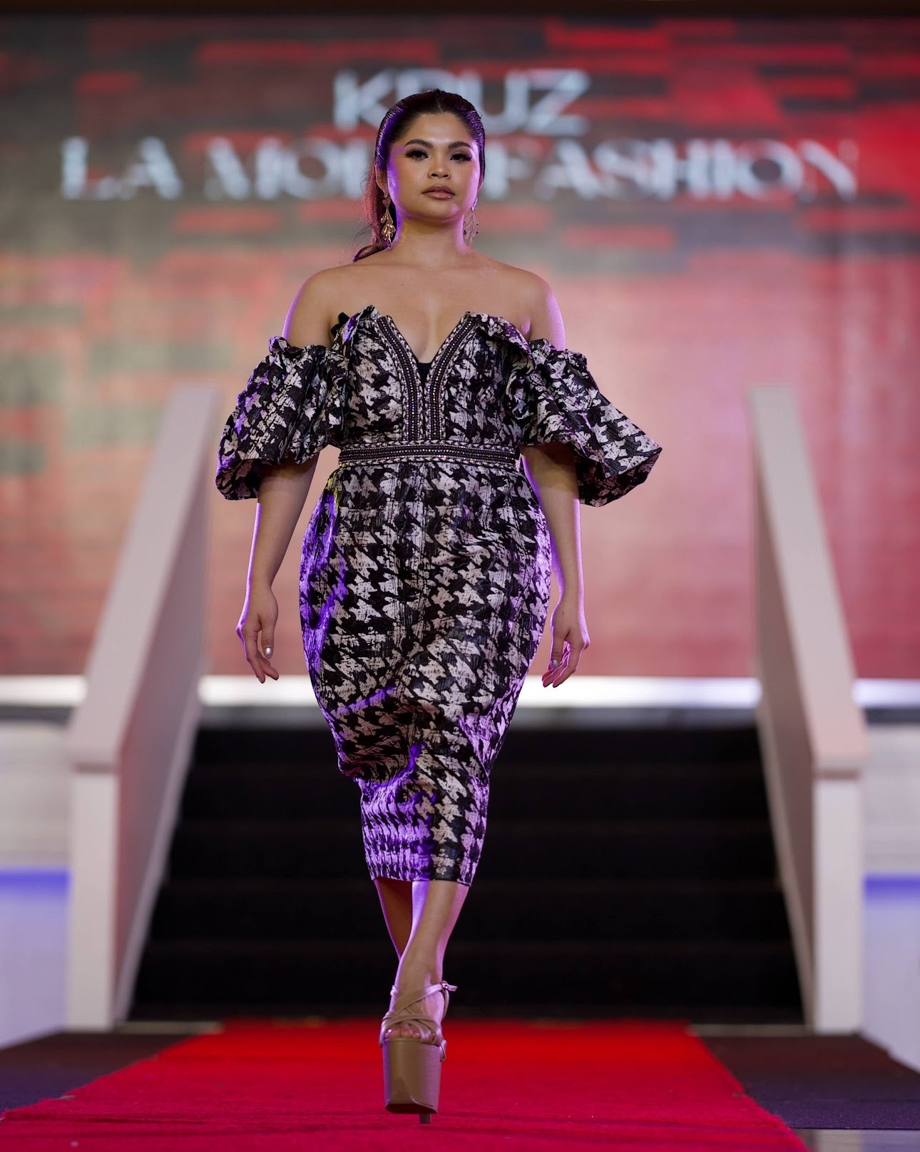 Off Shoulder Puff Sleeve Dress