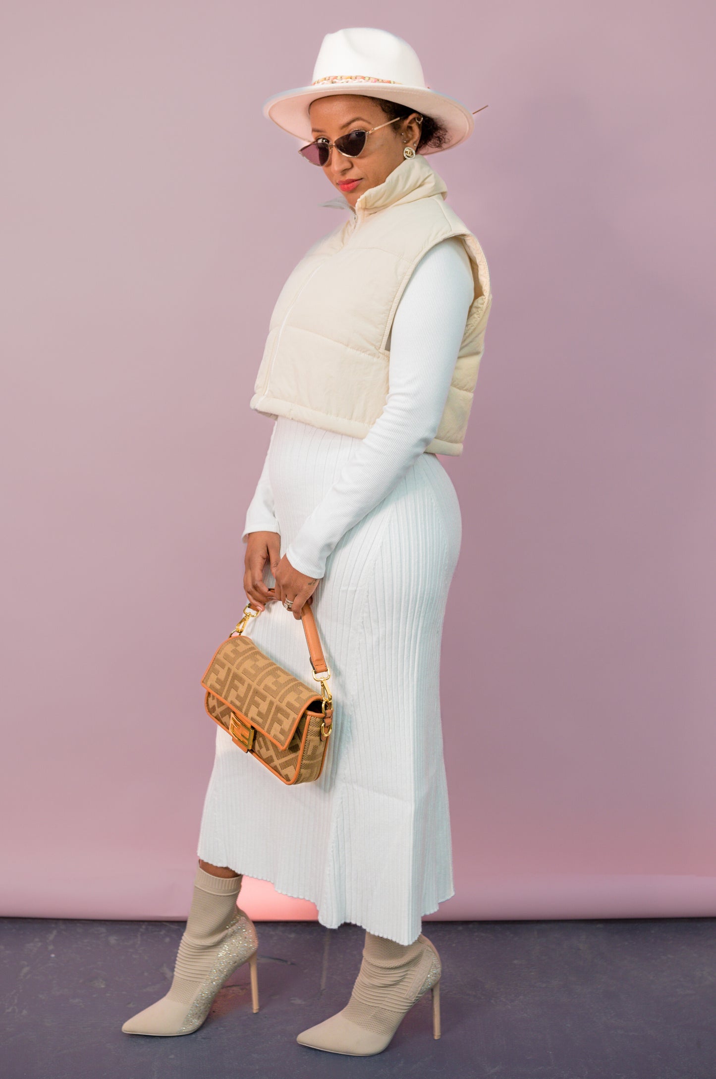Sara Turtle Neck Midi Dress