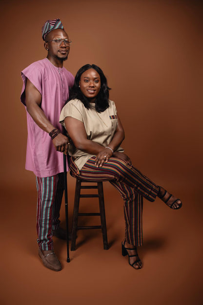 Aso Oke Sleeveless Set