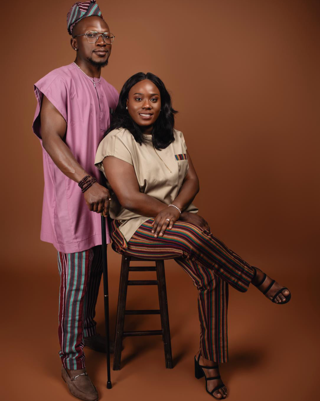 Aso Oke Sleeveless Set