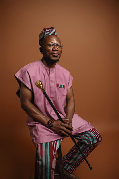 Aso Oke Sleeveless Set