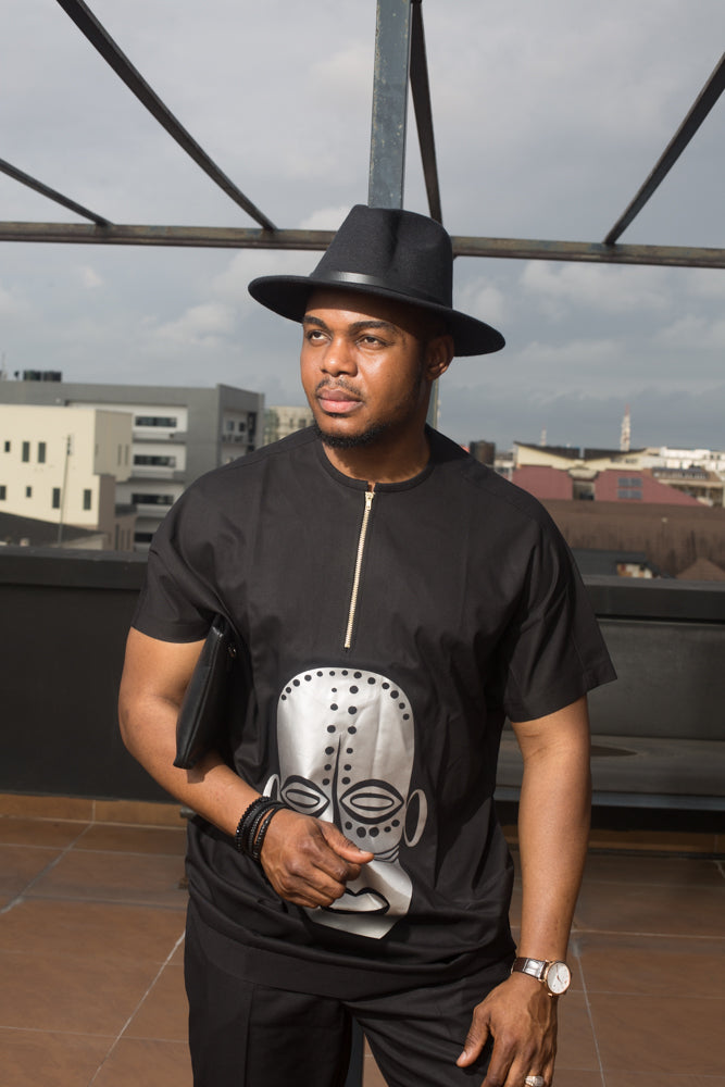 Traditional Mask African Men Dashiki