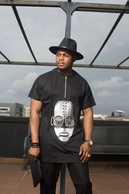Traditional Mask African Men Dashiki