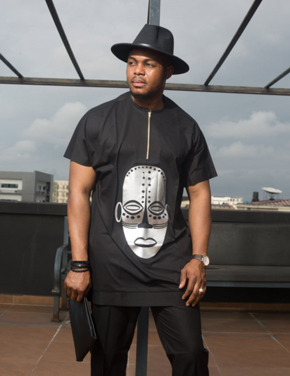 Traditional Mask African Men Dashiki