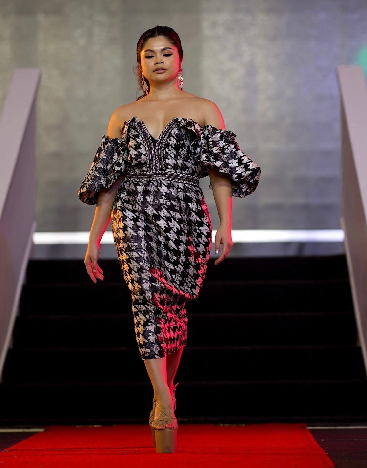 Off Shoulder Puff Sleeve Dress