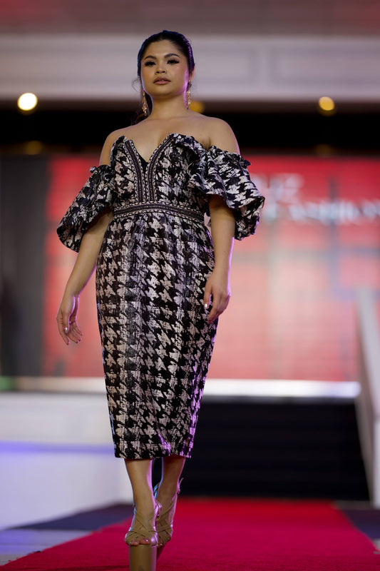 Off Shoulder Puff Sleeve Dress