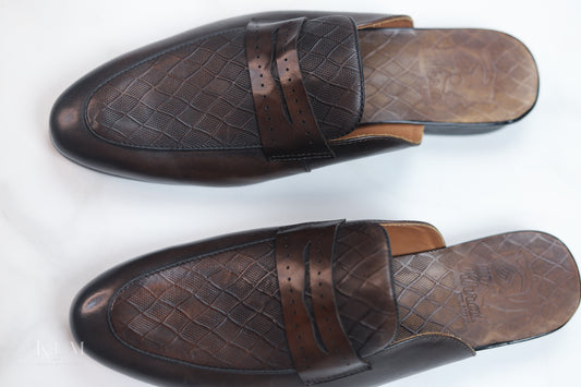Stylish Brown Half Leather Shoes