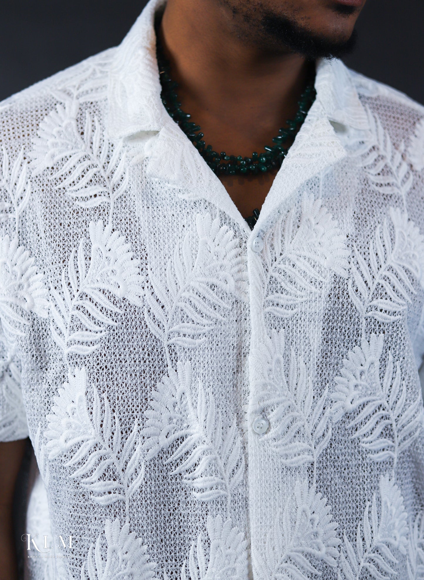 Off White Short Sleeve Men Shirt