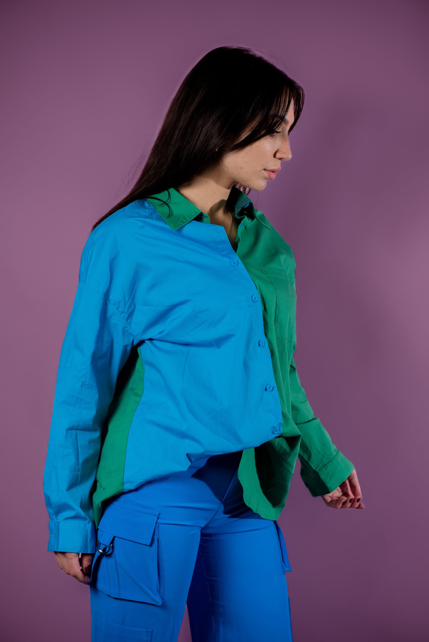 KLM Fancy Flap Blue Pocket Pants