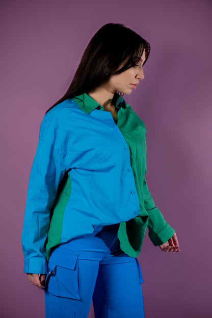 KLM Fancy Flap Blue Pocket Pants