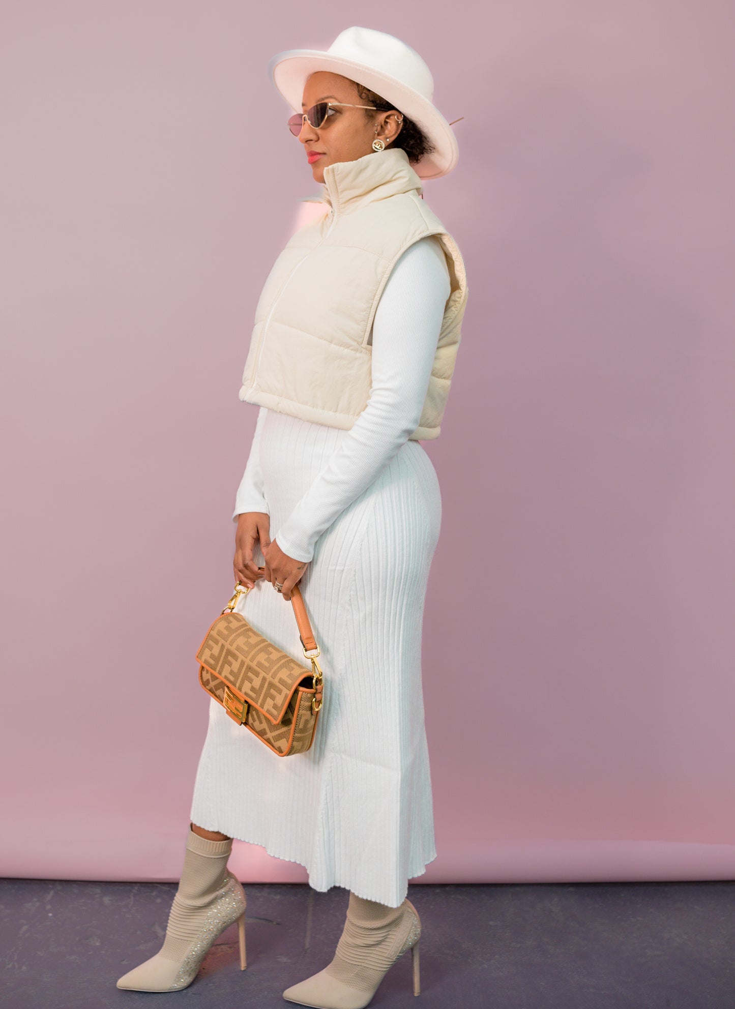 Sara Turtle Neck Midi Dress