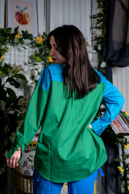 KLM Fancy Flap Blue Pocket Pants
