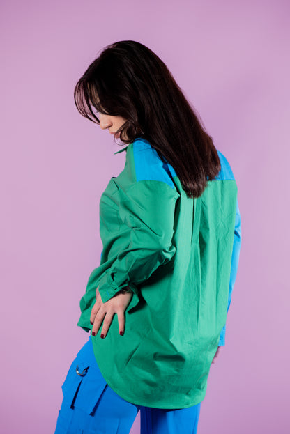 KLM Fancy Flap Blue Pocket Pants
